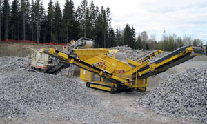 建筑垃圾處理設(shè)備 履帶式移動(dòng)破碎站產(chǎn)品圖片