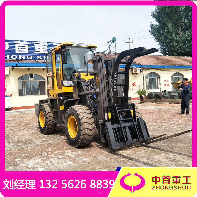 四驅(qū)動越野叉車帶鏟斗一機(jī)多用更換方便D產(chǎn)品圖片