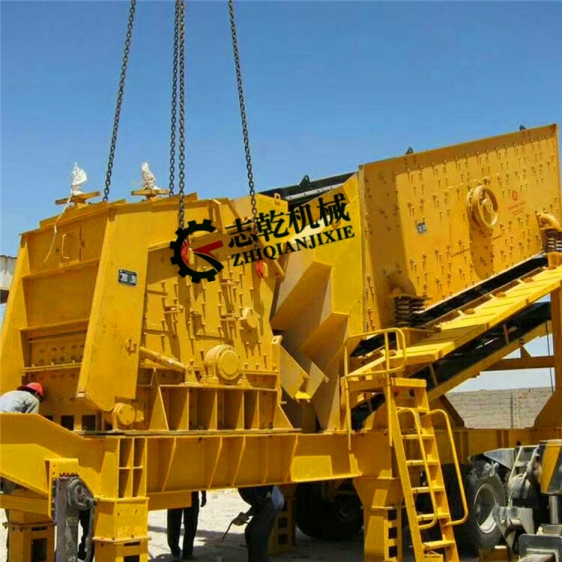 反擊式移動破碎站 攪拌站移動式破碎機 建筑垃圾移動破碎站產(chǎn)品圖片