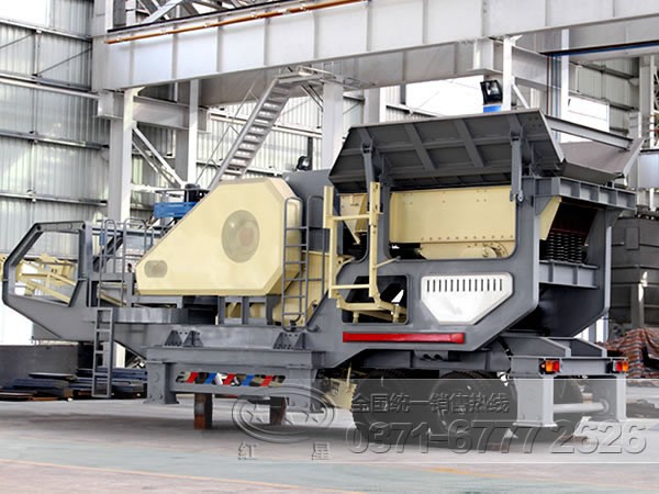 一小時100方水泥塊輪胎式移動破碎機價格多少W