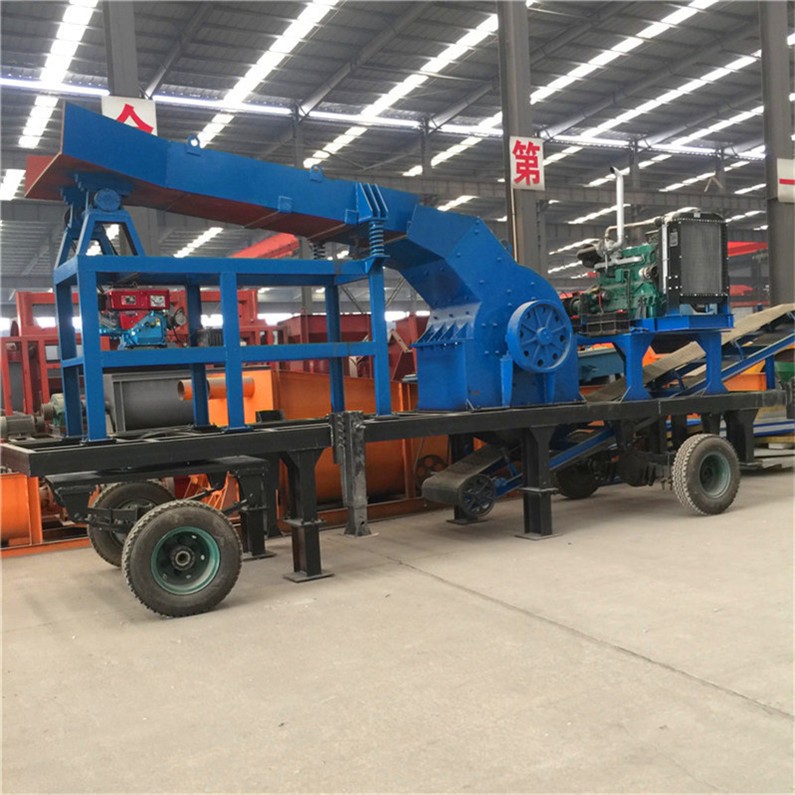移動式破碎機大型制砂破碎機錘式破碎站多功能建筑垃圾粉碎設(shè)備產(chǎn)品圖片