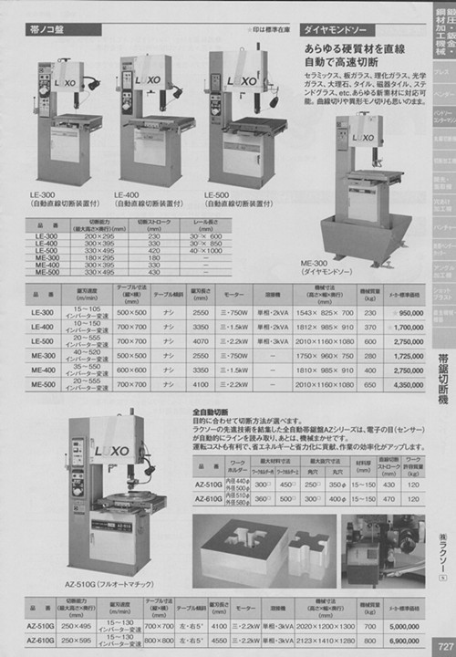 ラクソ-（株）LUXO帶鋸切斷機