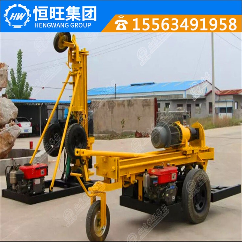 農(nóng)用輪式打井機(jī) 氣動(dòng)小型鉆井機(jī) 吃水井鉆機(jī)