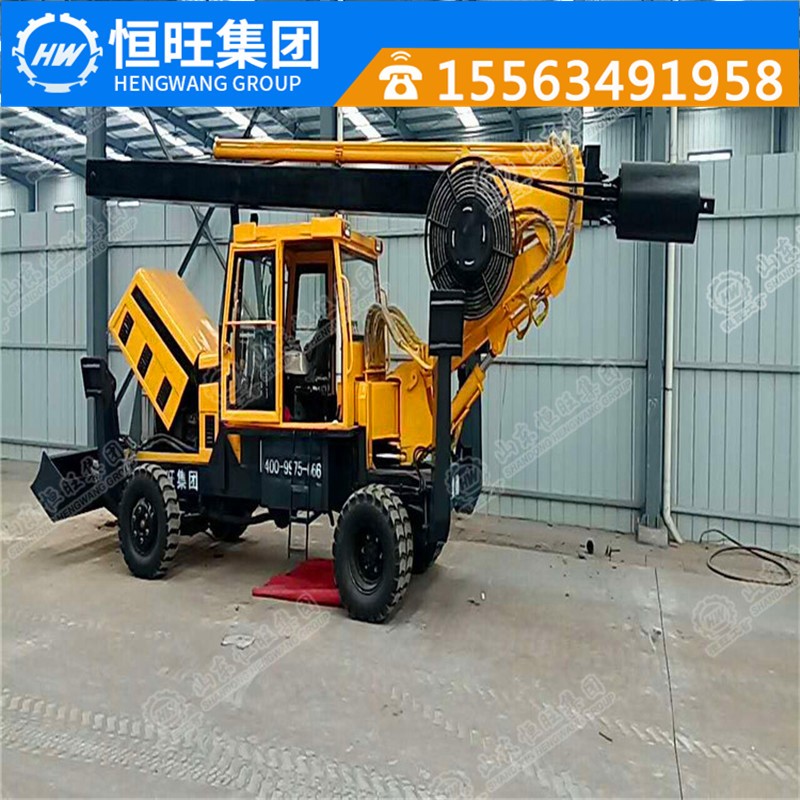 小四輪公路護(hù)欄打樁機(jī)