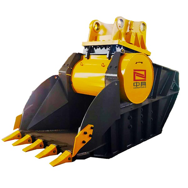 一臺(tái)挖掘機(jī)就可以破碎篩分