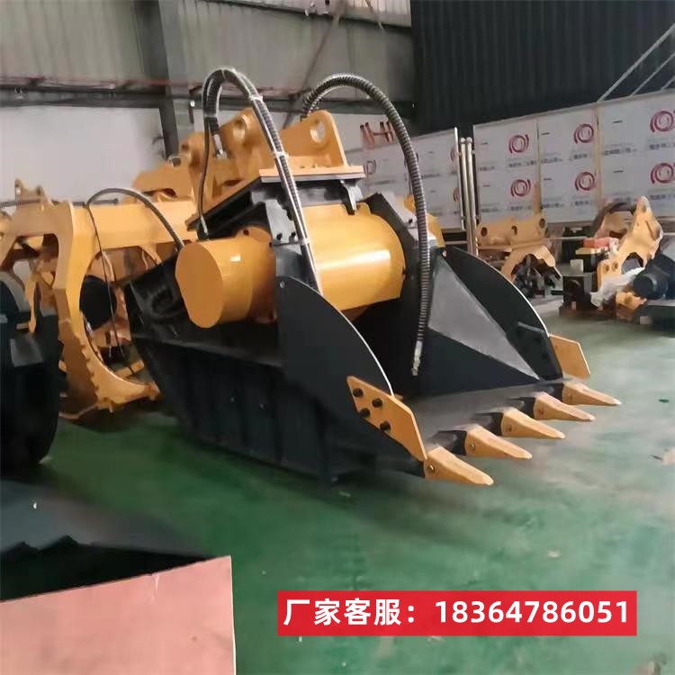 移動(dòng)式破碎機(jī)巖石混凝土塊破碎設(shè)備挖機(jī)顎式破碎斗