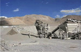 中印邊境公路項目中試運行的美卓模塊化破碎機裝置