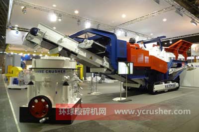 破碎機廠家上海山美的圓錐破碎機和移動破碎站設備