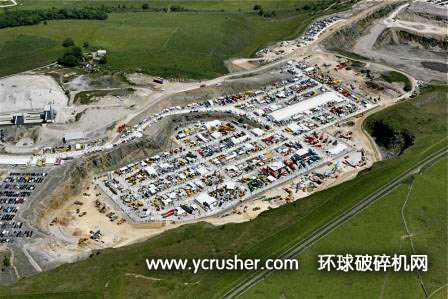 TarmacHillhead采石場舉辦的Hillhead2012展鳥瞰圖