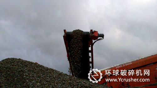 特雷克斯南方路機提供的骨料生產(chǎn)線破碎出來的骨料