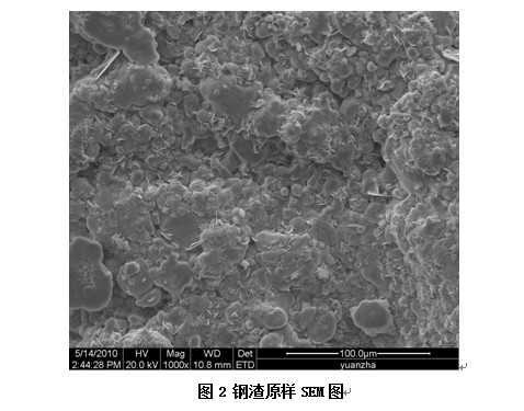 鋼渣原樣SEM圖