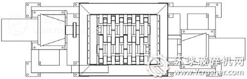 剪切式垃圾破碎機(jī)雙電動機(jī)驅(qū)動