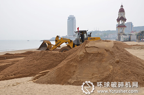 第一海水浴場回填細沙