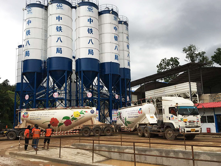 泰國亞洲牌水泥到達(dá)5號拌合站